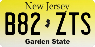 NJ license plate B82ZTS