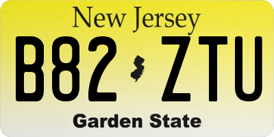NJ license plate B82ZTU
