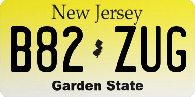 NJ license plate B82ZUG