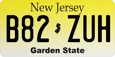 NJ license plate B82ZUH