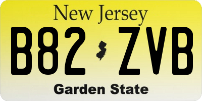 NJ license plate B82ZVB