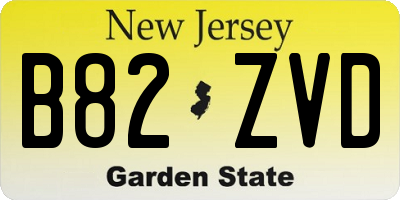 NJ license plate B82ZVD