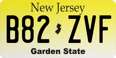NJ license plate B82ZVF