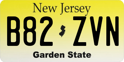 NJ license plate B82ZVN
