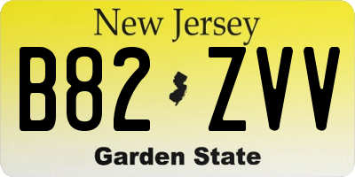 NJ license plate B82ZVV