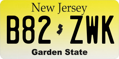 NJ license plate B82ZWK