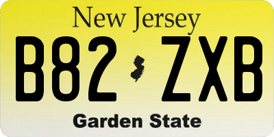 NJ license plate B82ZXB