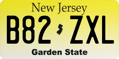 NJ license plate B82ZXL