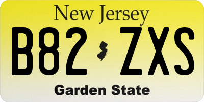 NJ license plate B82ZXS
