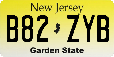 NJ license plate B82ZYB