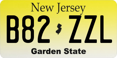 NJ license plate B82ZZL