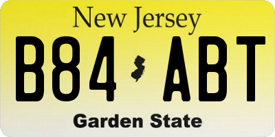 NJ license plate B84ABT