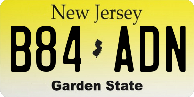 NJ license plate B84ADN