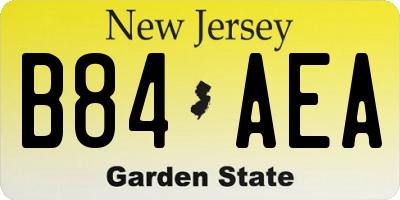 NJ license plate B84AEA