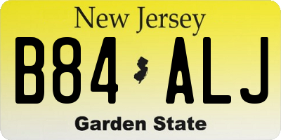 NJ license plate B84ALJ