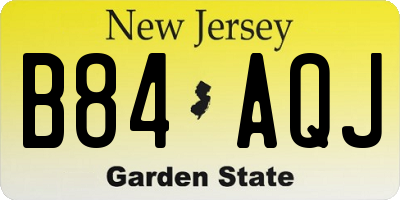 NJ license plate B84AQJ