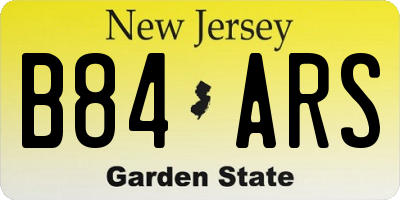 NJ license plate B84ARS