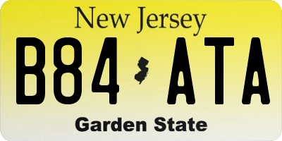NJ license plate B84ATA