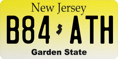 NJ license plate B84ATH