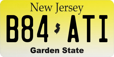 NJ license plate B84ATI