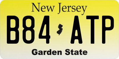 NJ license plate B84ATP