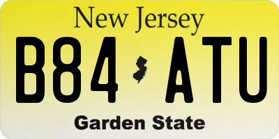 NJ license plate B84ATU