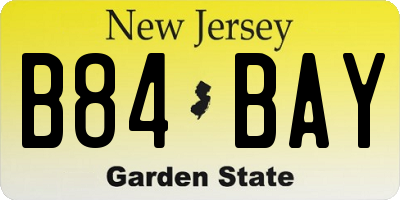 NJ license plate B84BAY