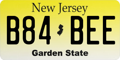 NJ license plate B84BEE