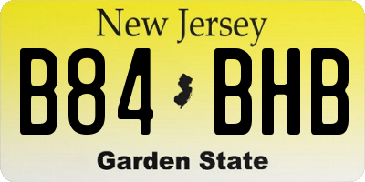 NJ license plate B84BHB