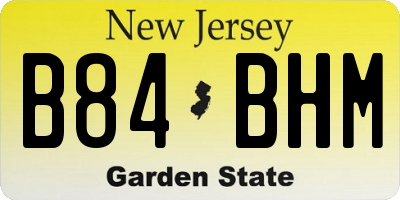 NJ license plate B84BHM