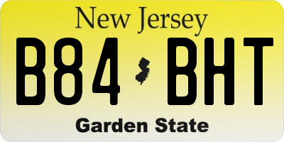 NJ license plate B84BHT