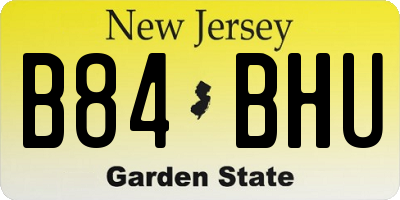 NJ license plate B84BHU
