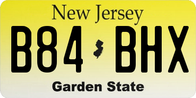 NJ license plate B84BHX