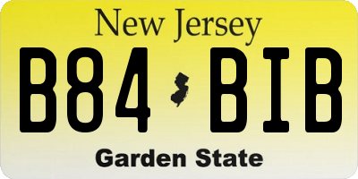 NJ license plate B84BIB