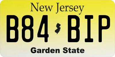 NJ license plate B84BIP