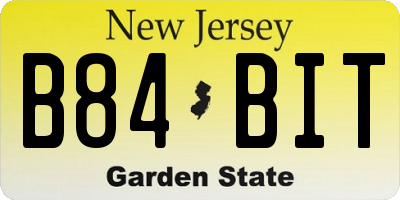 NJ license plate B84BIT
