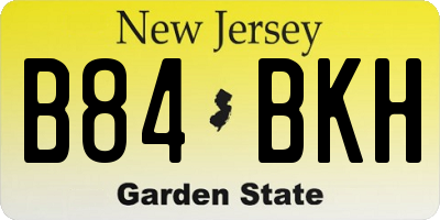 NJ license plate B84BKH