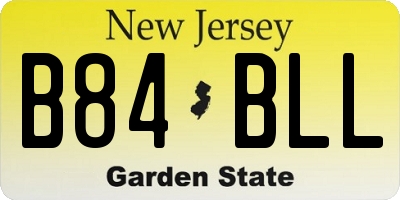 NJ license plate B84BLL
