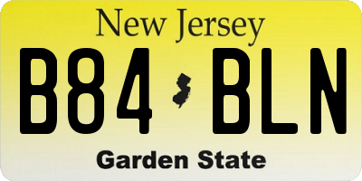 NJ license plate B84BLN