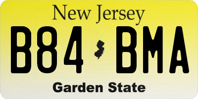 NJ license plate B84BMA