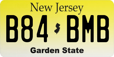 NJ license plate B84BMB