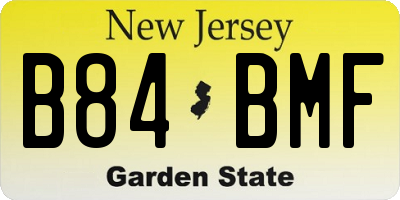 NJ license plate B84BMF
