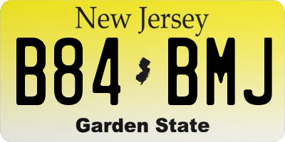 NJ license plate B84BMJ