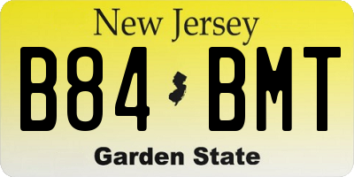 NJ license plate B84BMT