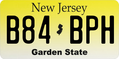 NJ license plate B84BPH