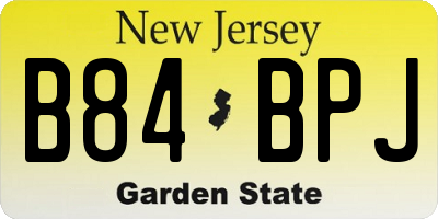 NJ license plate B84BPJ