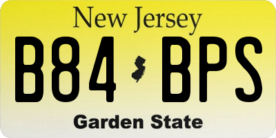 NJ license plate B84BPS