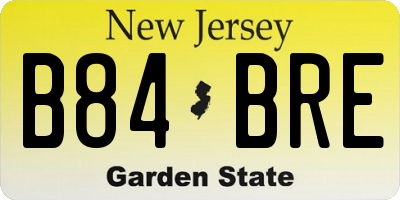 NJ license plate B84BRE