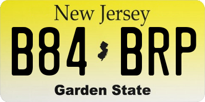 NJ license plate B84BRP