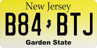 NJ license plate B84BTJ